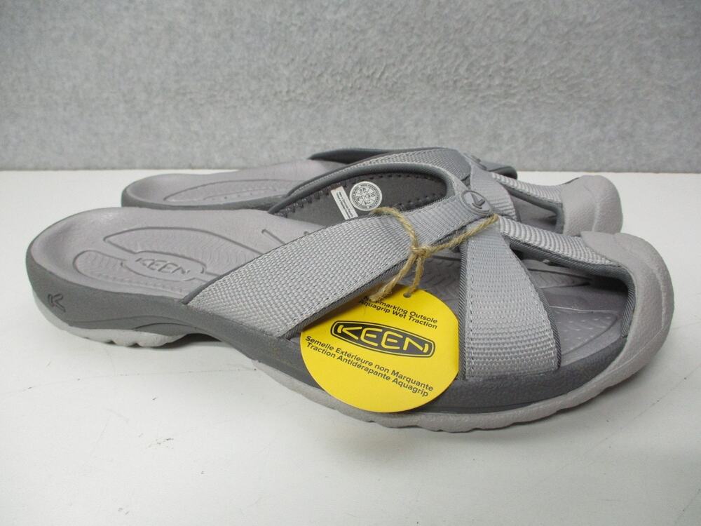Keen Bali TG Slides Sandals Flip Flops Slides Steel Gray Womens Sz 8